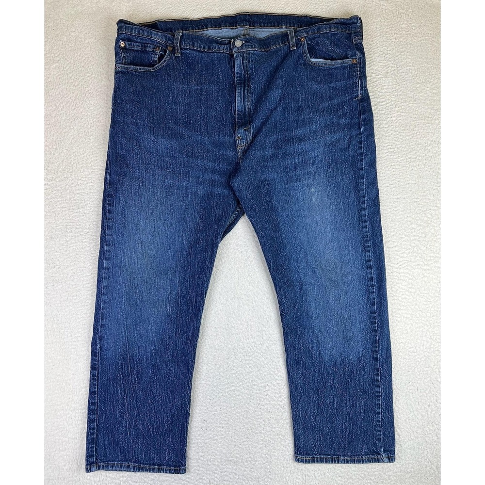 Levis‎ 505 Jeans Mens 50x29 Blue Regular Straight Stretch Denim Medium Wash